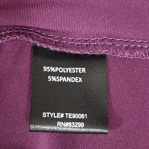 Antthony Originals: 2pc Pull on Mesh Knit Pant Set, Size 2X, Burgundy, Black - Picture 10 of 11